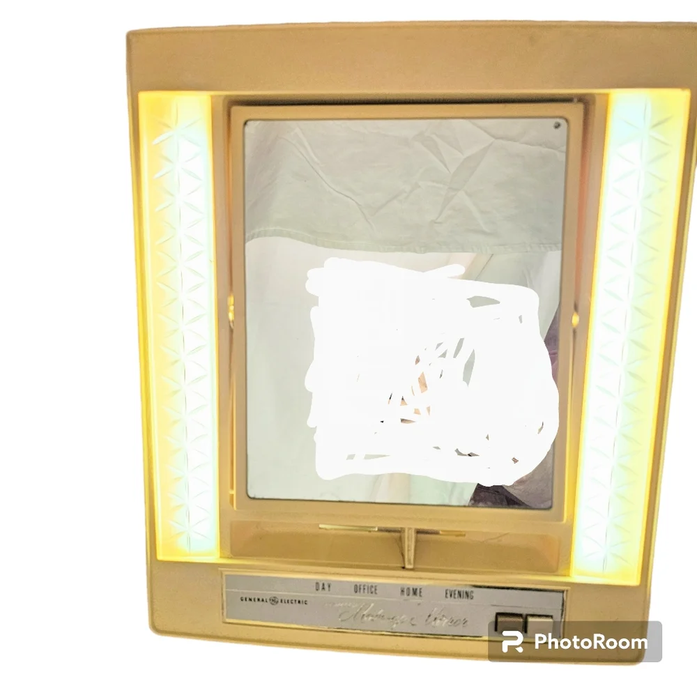 Vintage GE 4-way Light 2-Sided Makeup Mirror Portable Electric
